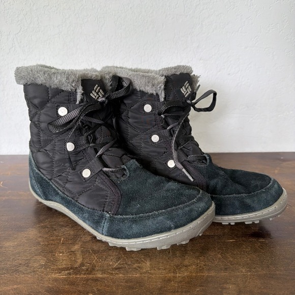 Columbia Shoes - Columbia Boots Women's 8.5 Minx Shorty Omni Heat Black Quilted Insulated Winter